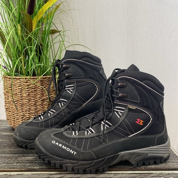 Garmont Black Lace Up Leather & Canvas Hiking Boots 11.5